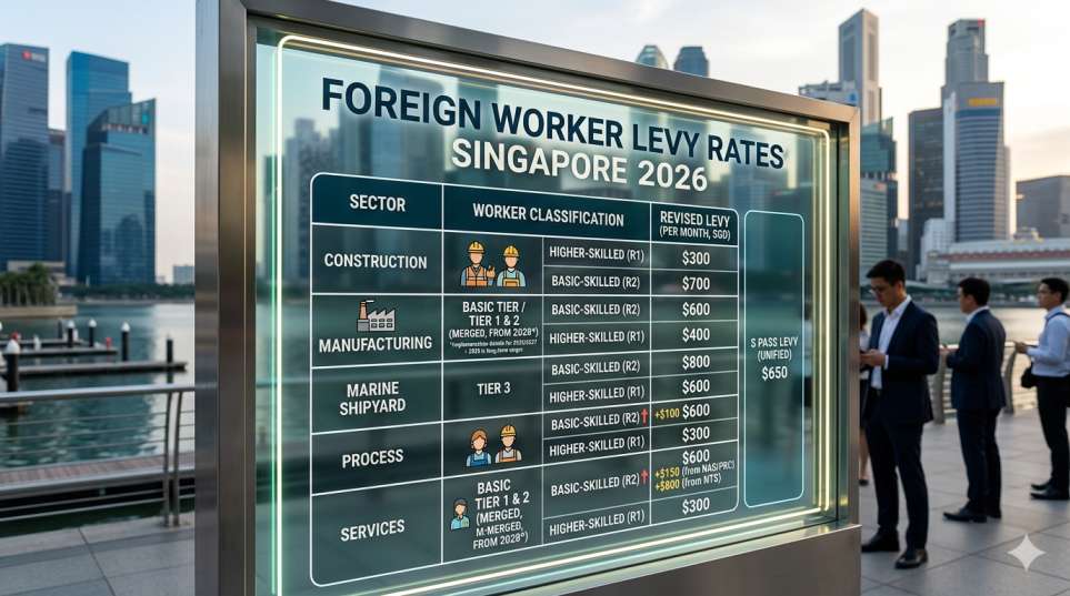 Foreign Worker Levy Rates Singapore 2026